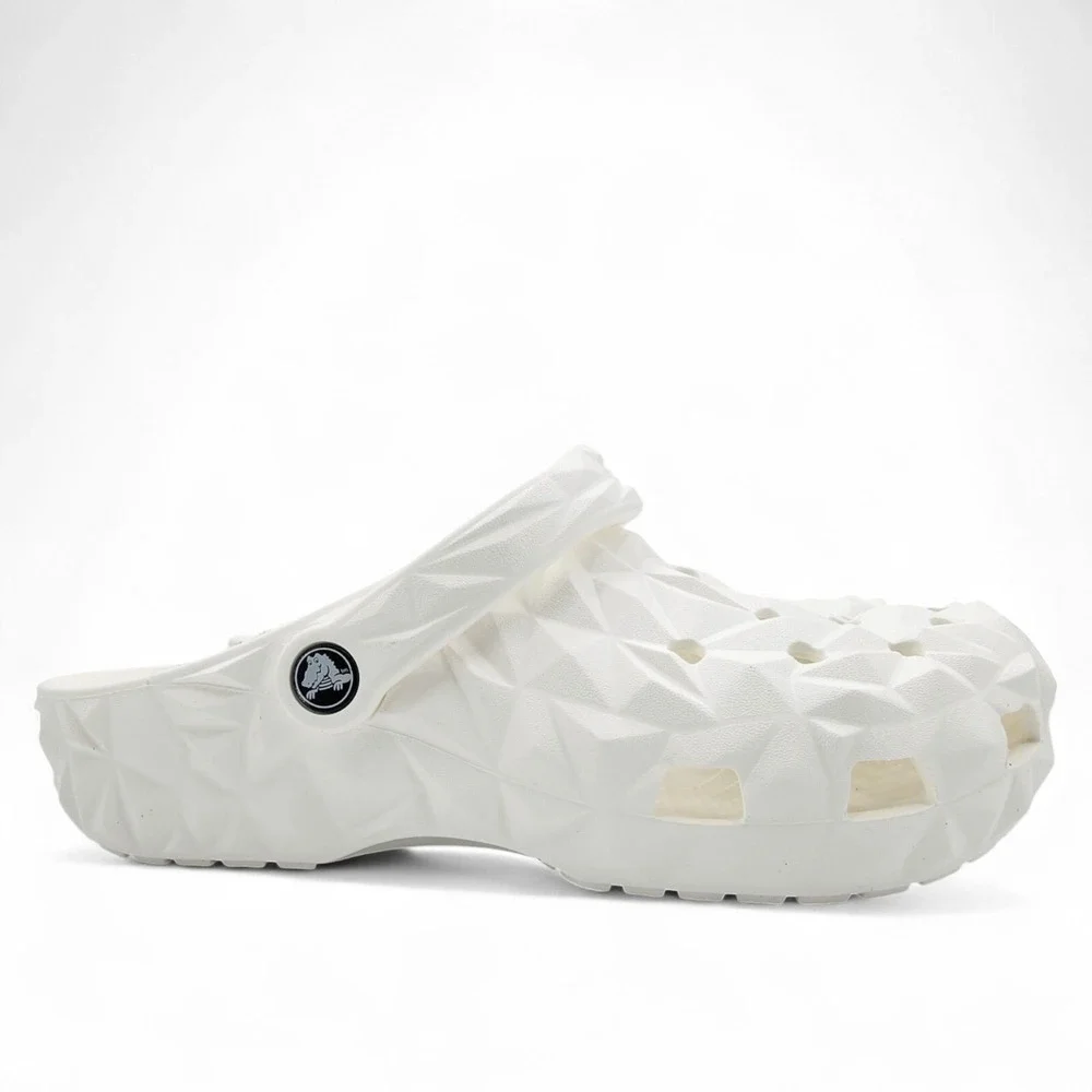 Crocs Classic Geometric Clog Slides Sandal 209563-100 White Men's Size 10 NEW